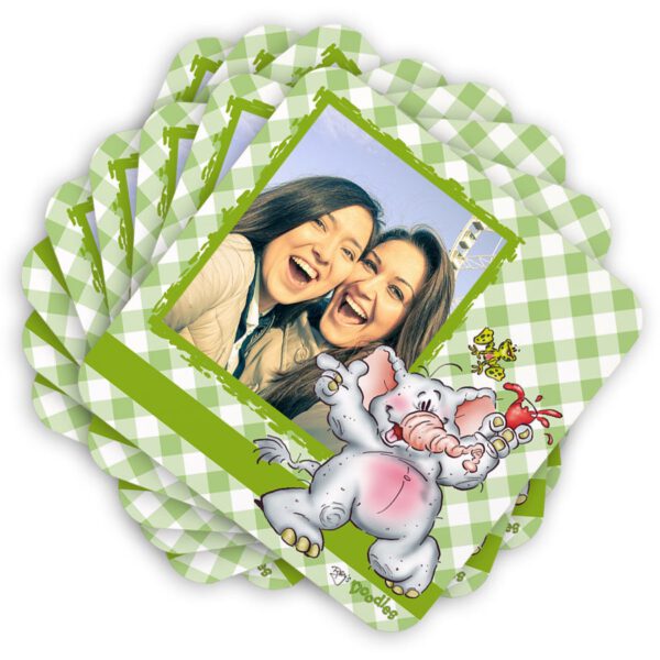 Doodles onderzetters bedrukken - 8 stuks