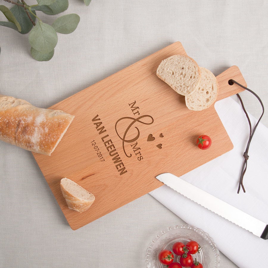 Houten broodplank graveren - Beuken - Rechthoek - Staand (M)
