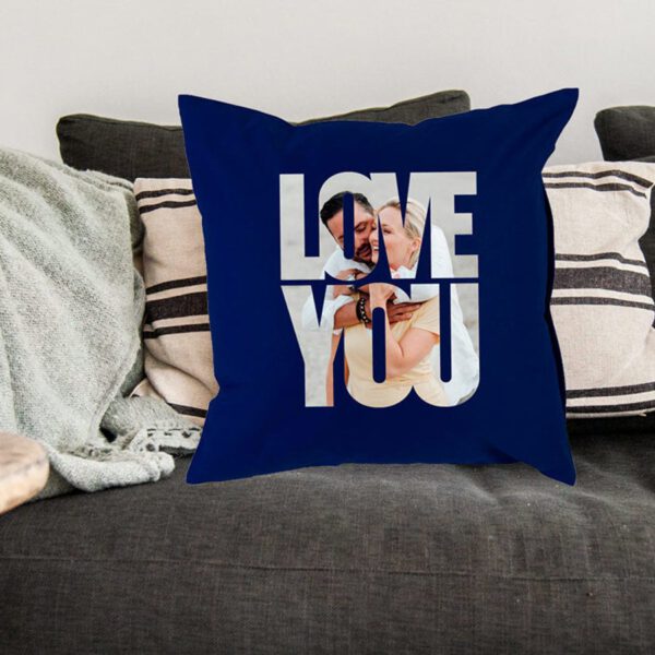 Liefdeskussen bedrukken - Navy - 40x40cm