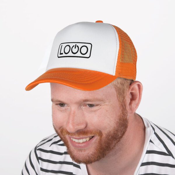Trucker cap bedrukken - Oranje/wit