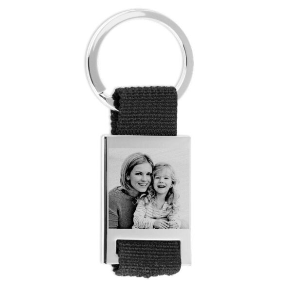 Luxe sleutelhanger met foto - Rechthoek