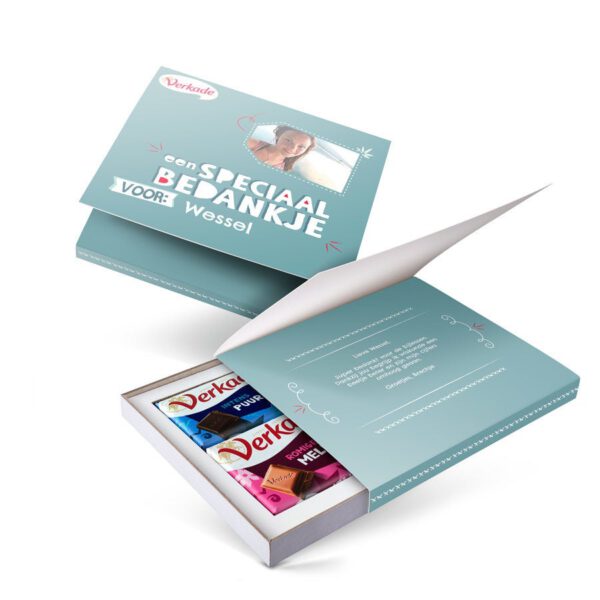 Verkade giftbox bedrukken - Bedankt (2 repen)