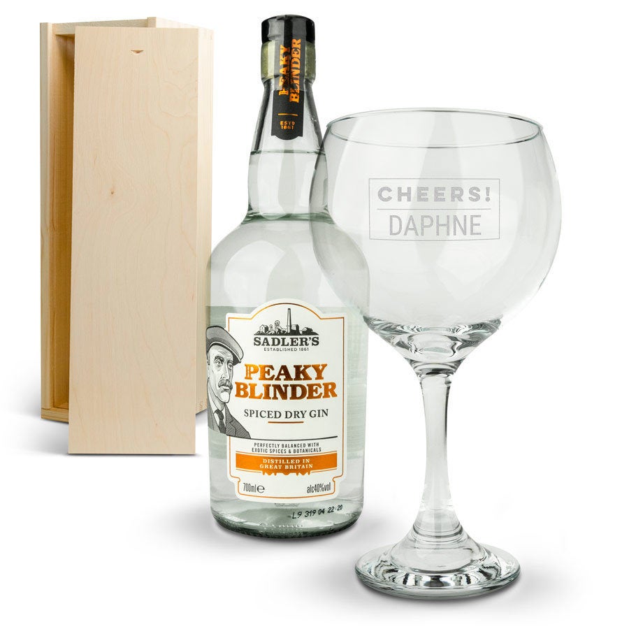 Peaky Blinders ginpakket met glas