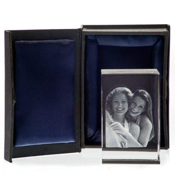 3D foto in glas - 50 x 50 x 80 mm