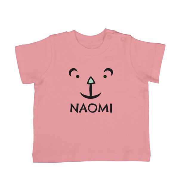 Baby shirt bedrukken - Korte mouw - Babyroze - 50/56