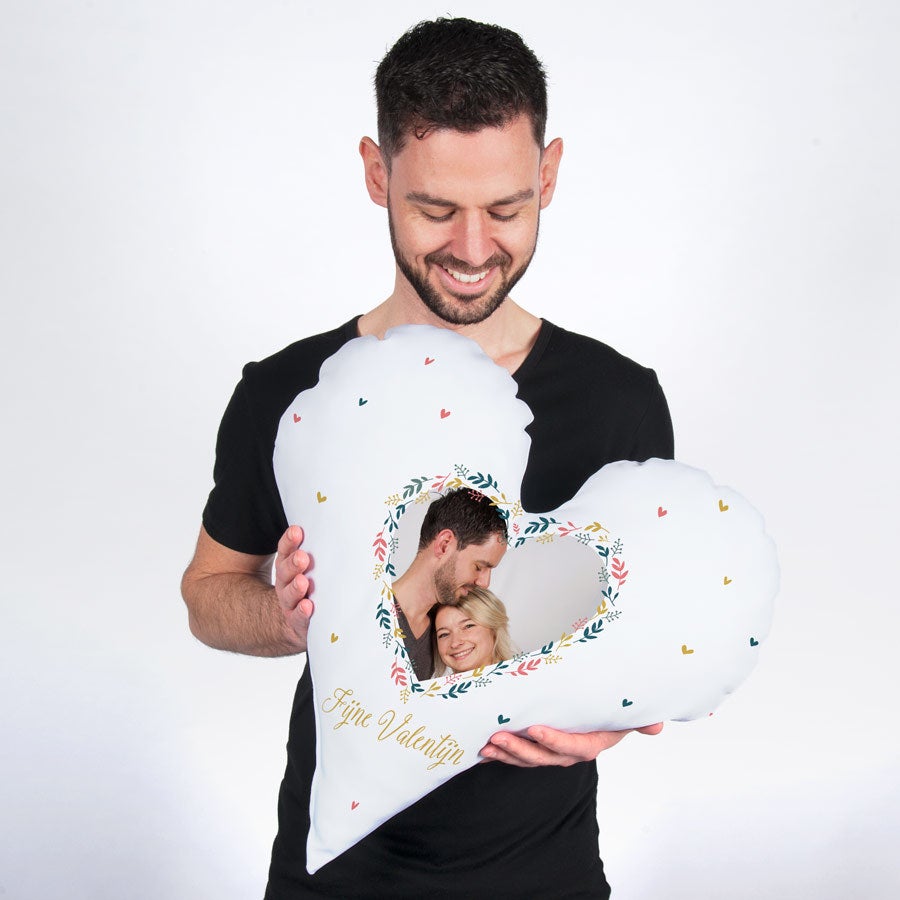 Volledig bedrukt fotokussen - Hart - Velours (60x60)