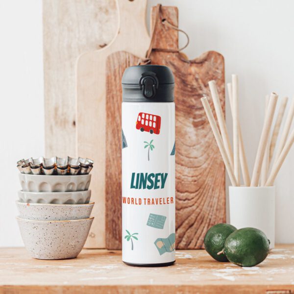 Luxe waterfles bedrukken - Wit