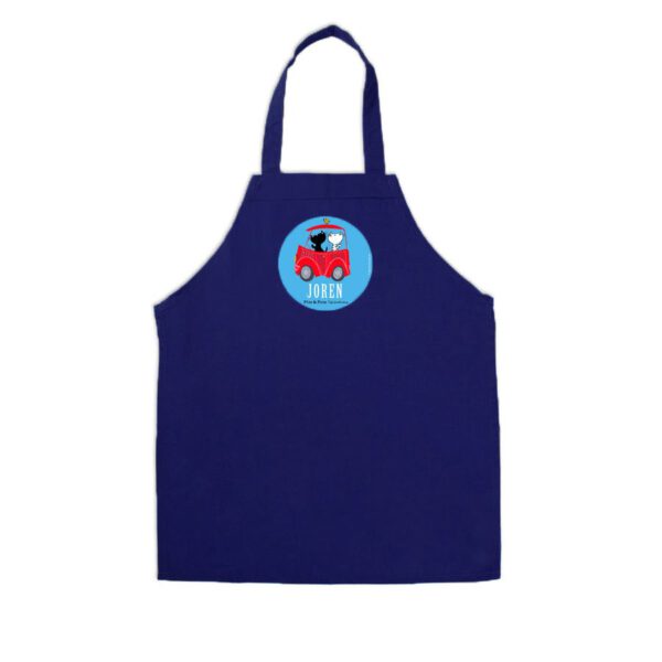 Pim & Pom kinderschort bedrukken - Blauw
