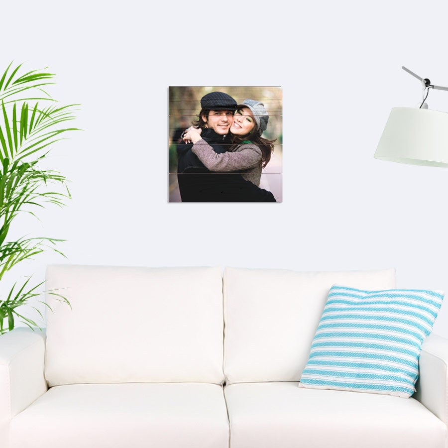 Foto op hout afdrukken - Planken - 40 x 40 cm