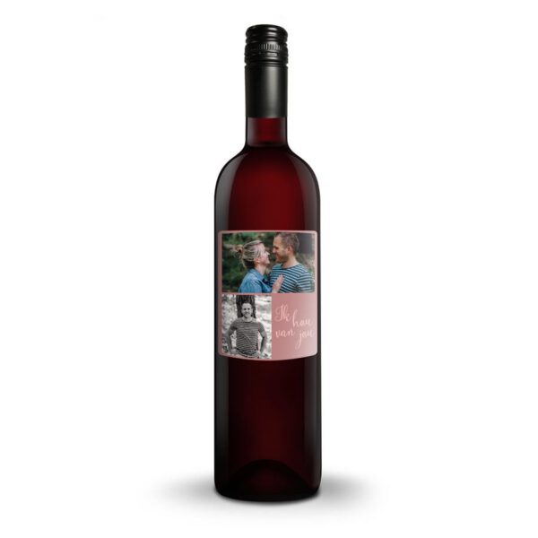 Wijn met bedrukt etiket - Belvy - Rood