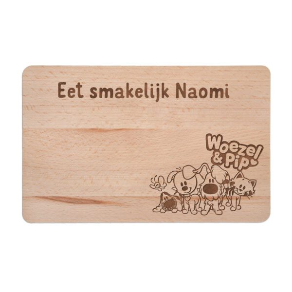 Woezel & Pip broodplank graveren - S
