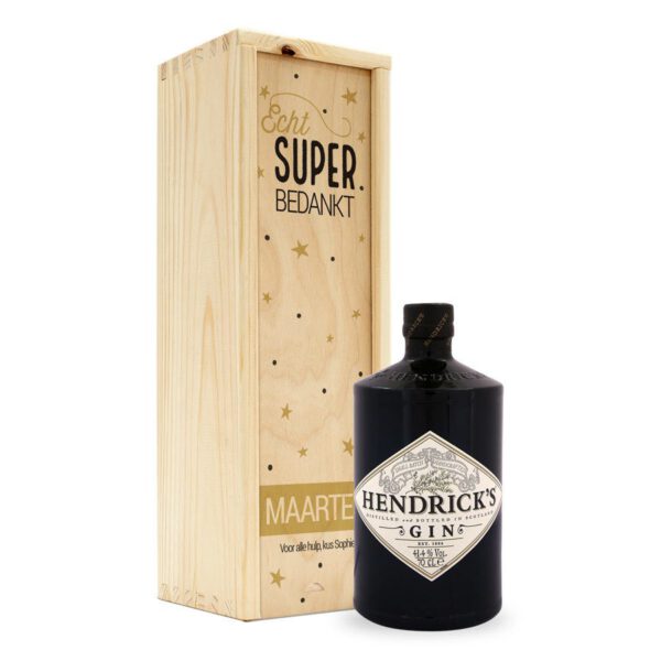 Gin in bedrukte kist - Hendrick&apos;s