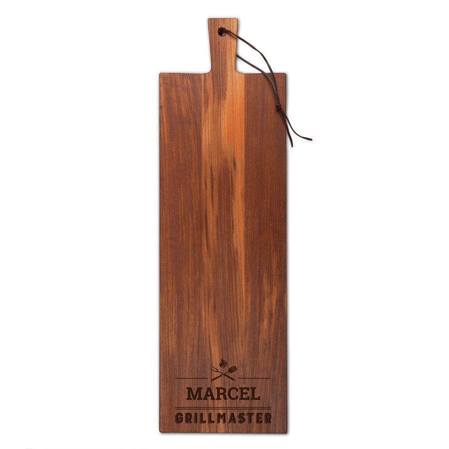 Houten broodplank graveren - Teak - Langwerpig - staand (M)