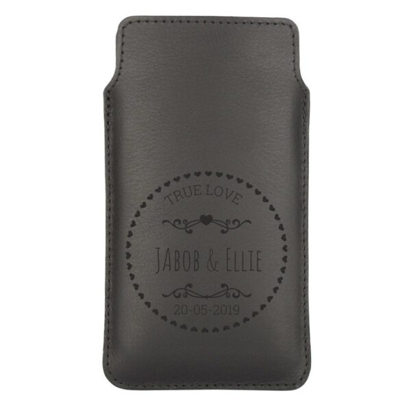 Leren telefoonhoesje - XL