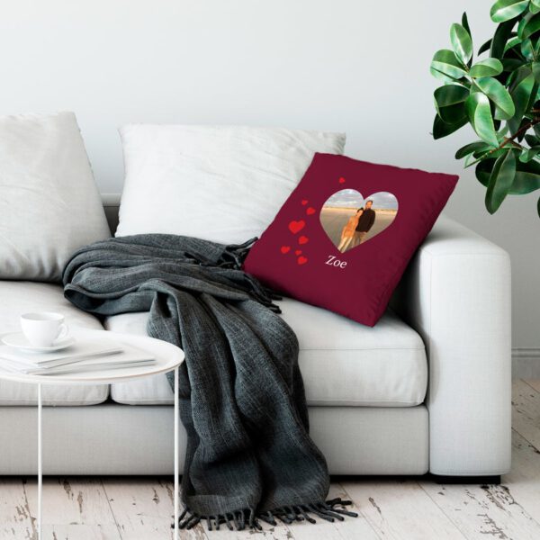 Liefdeskussen bedrukken - Bordeaux - 50x60cm - Ongevuld