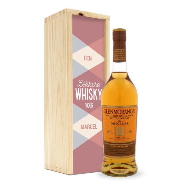 Whisky in bedrukte kist - Glenmorangie