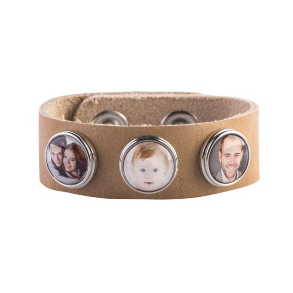 Clicks armband - Beige - 1 foto - 24,5 cm