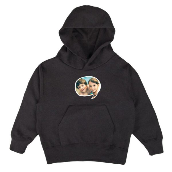 Hoodie voor kinderen bedrukken - Zwart - 4 jaar