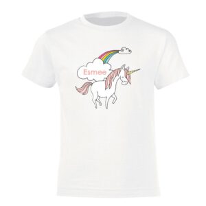 Unicorn T-shirt voor kinderen bedrukken - Wit - 6 jaar