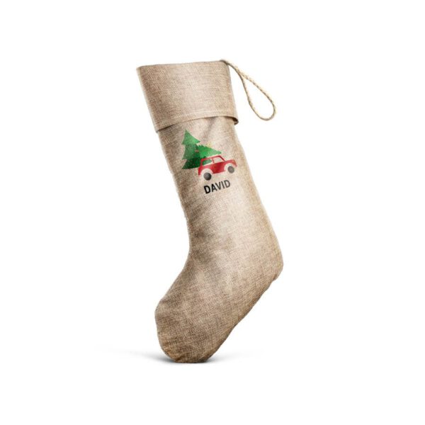 Jute kerstsok bedrukken