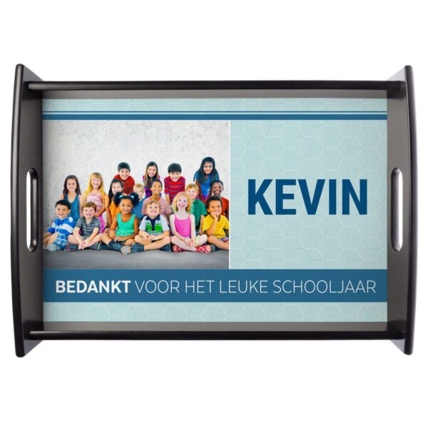 Juf / Meester dienblad bedrukken - Zwart - Groot