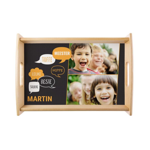 Juf / Meester dienblad bedrukken - Beige