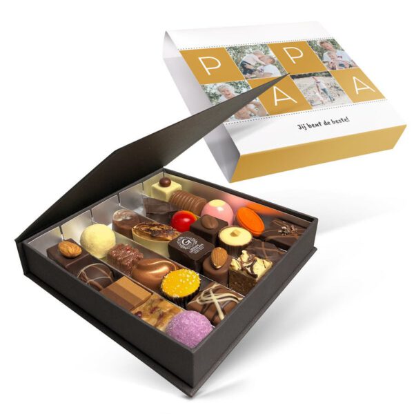 Luxe bonbon giftbox bedrukken - Vaderdag (25 stuks)