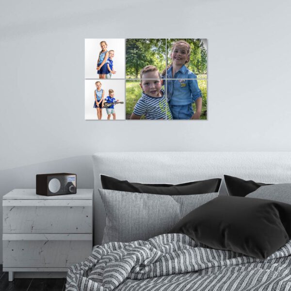 Instacollage fotopanelen bedrukken - 15x15 - Liggend - Glans (6 tegels)