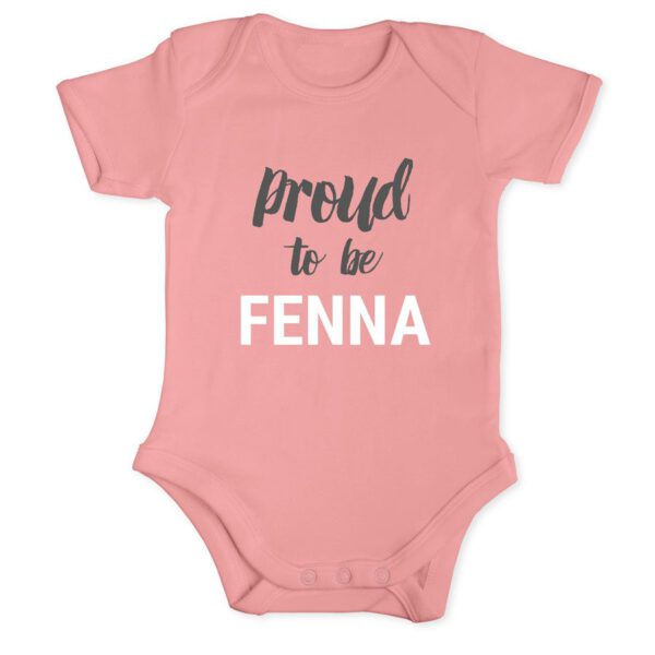 Romper bedrukken - Korte mouw - Babyroze - 50/56