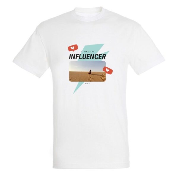 T-shirt voor mannen bedrukken - Wit - M