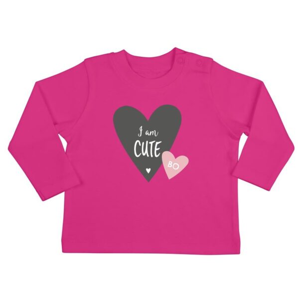 Baby shirt bedrukken - Lange mouw - Fuchsia - 62/68