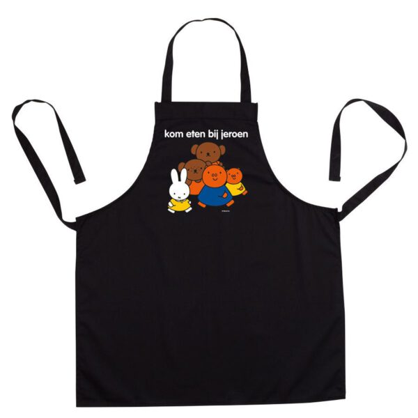 nijntje keukenschort bedrukken - Zwart