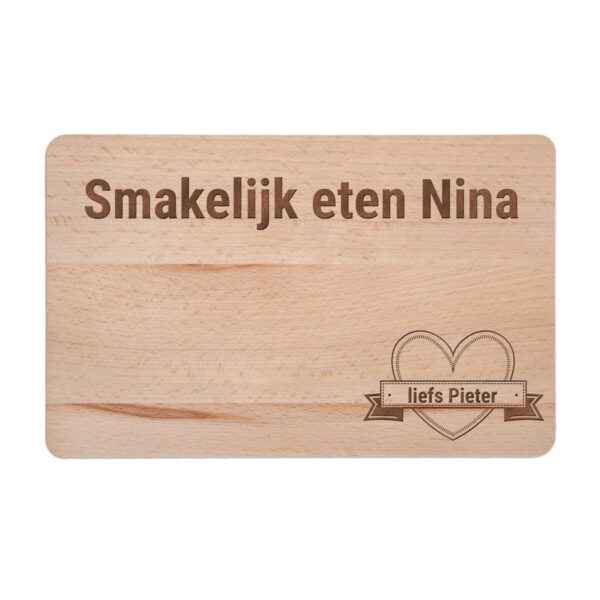 Houten broodplank graveren - S