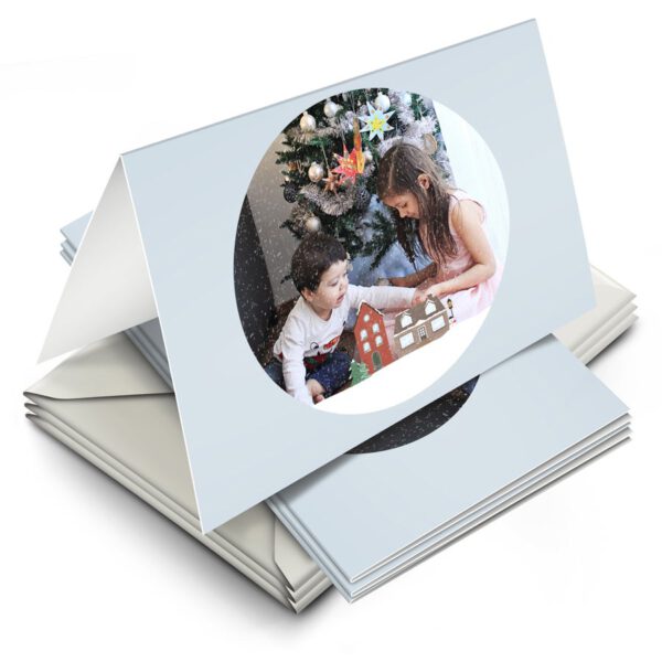 Kerstkaarten maken met foto - 10 dubbele wenskaarten