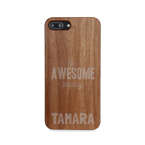 Houten telefoonhoesje graveren - iPhone 8 plus