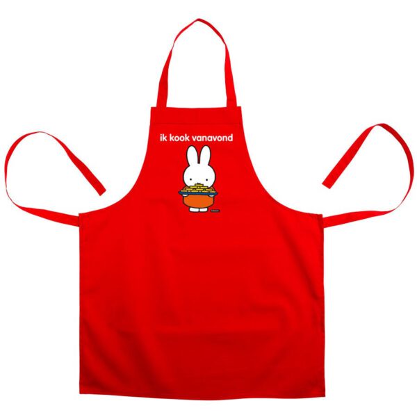 nijntje keukenschort bedrukken - Rood