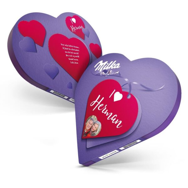 Milka hart met naam en foto