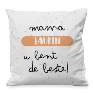 Moederdag Kussen met Foto's Gepersonaliseerde vierkante kussen "Mama