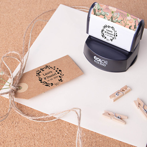Persoonlijke Stempel voor een bruiloft 30x70 mm