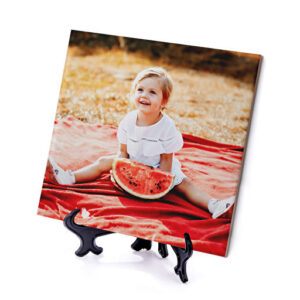 Vierkante Tegeltje maken met foto en tekst 11x11 cm