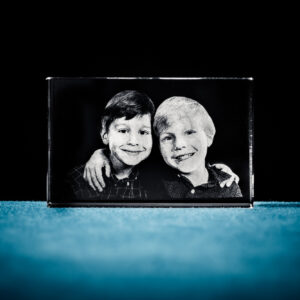 Foto in glas BLOK 3D MET 2 PORTRETTEN