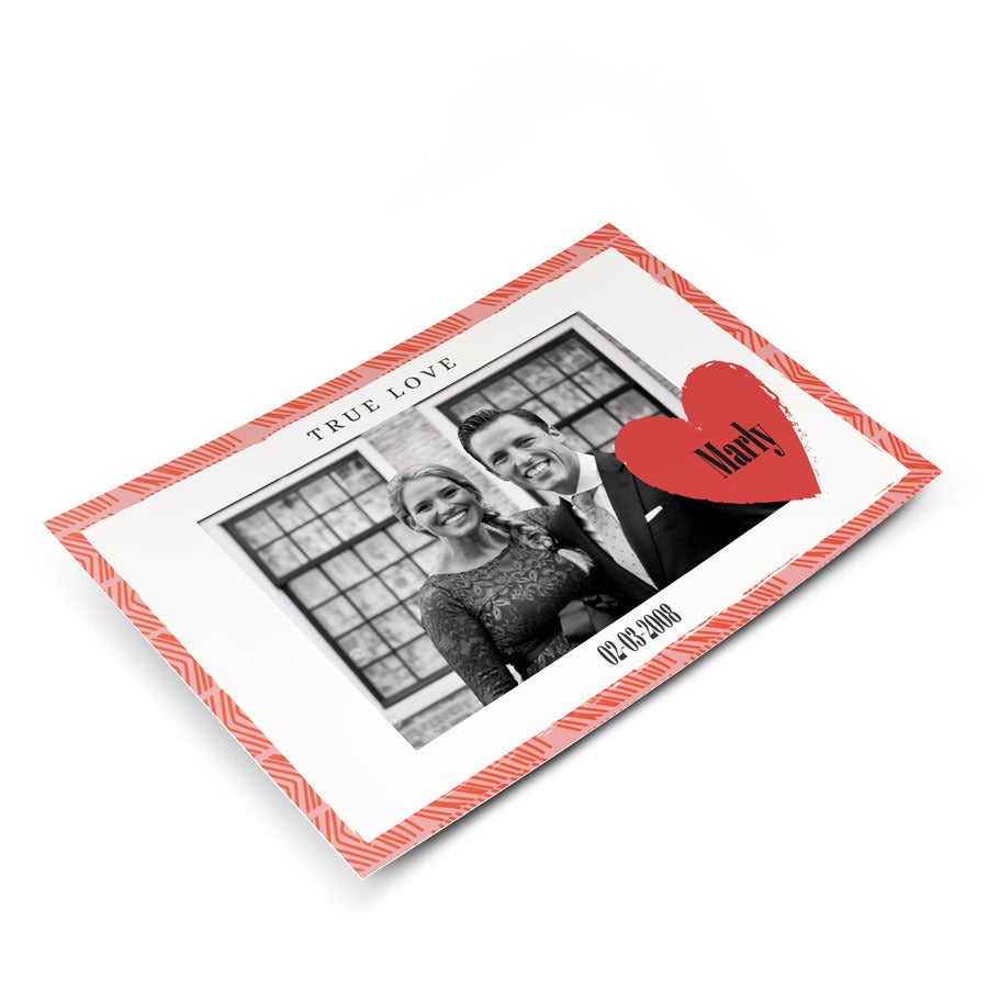 Liefde ansichtkaart met foto