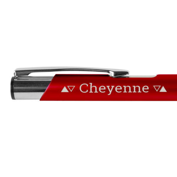 Viva Pens - Tess - Balpen graveren - Links (Oranje/rood)
