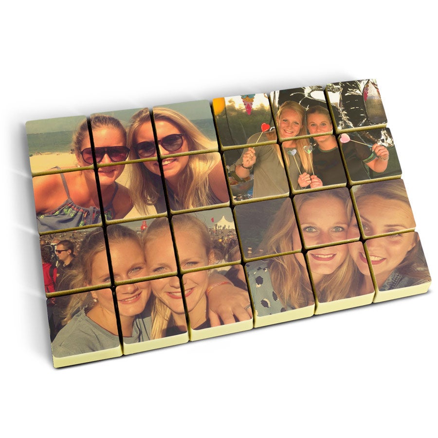 Foto op chocolade blokjes