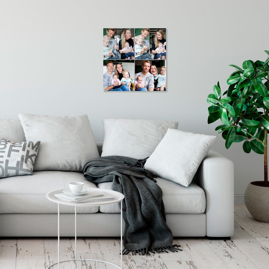 Instacollage fotopanelen bedrukken - 20x20 - Glans (4 tegels)