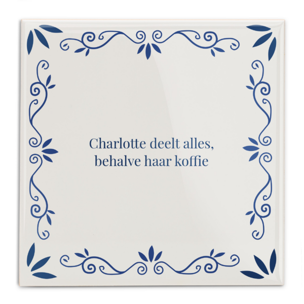 Spreuktegel bedrukken - Keramiek - 15 x 15 cm