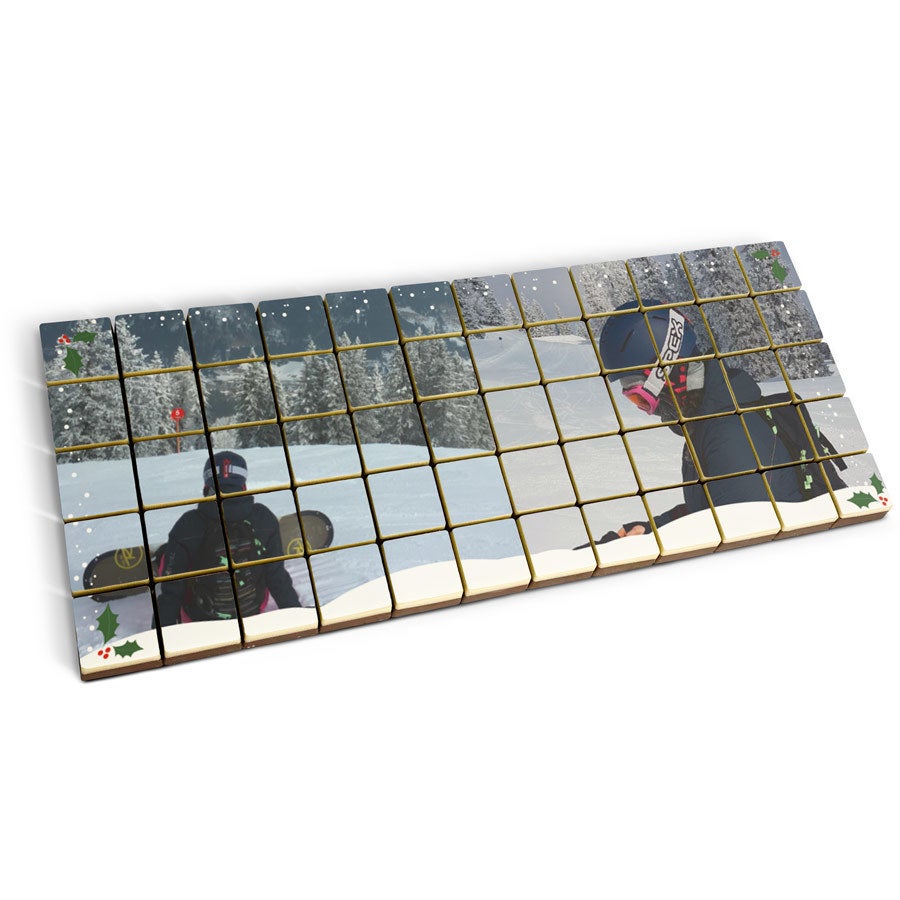 Foto op chocolade blokjes