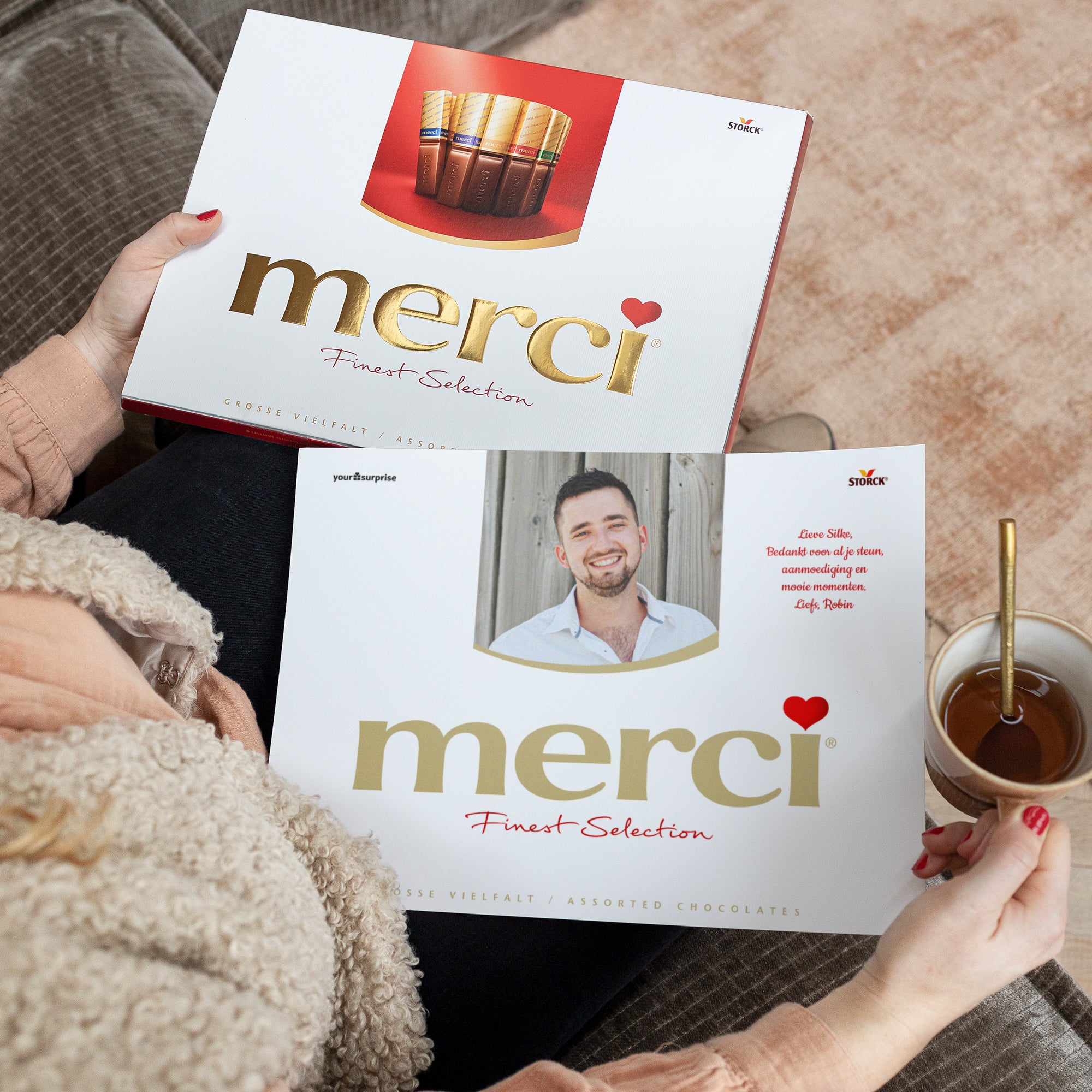 Merci Finest Selection chocolade mix met gepersonaliseerde kaart - 675 gram