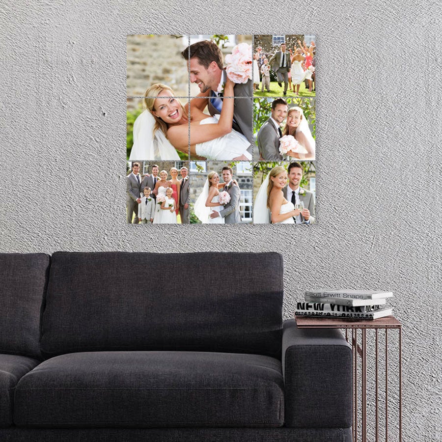 Instacollage fotopanelen bedrukken - 15x15 - Glans (9 tegels)