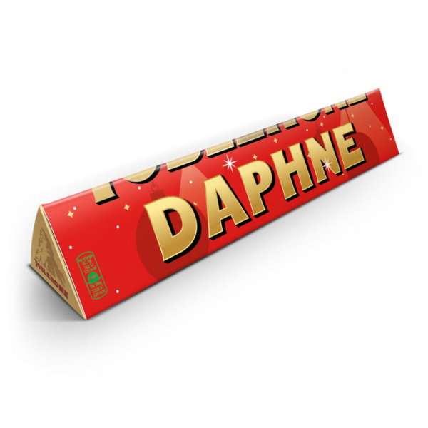 Toblerone kerstreep met naam en foto - Large